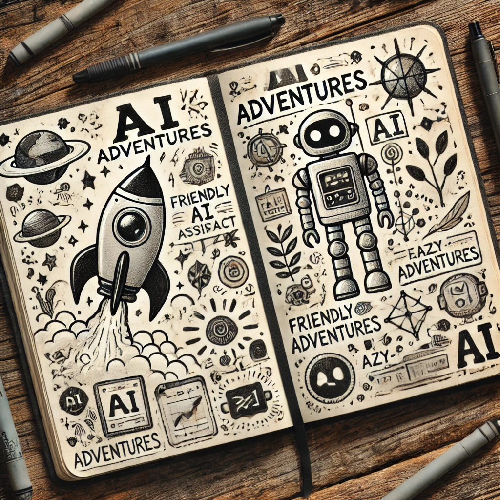 AI 101: A Curious Student’s Guide to Getting Started with AI 🚀 Picture An illustration of an explorer’s journal with doodles of a rocket, an AI assistant, and notes about “AI adventures.”